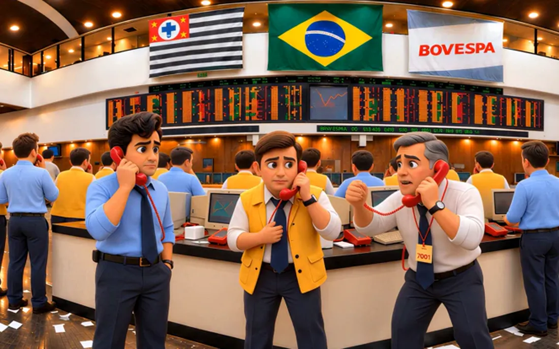 Pregão da Bovespa nos anos 1990 em animação 3D